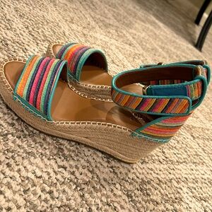 Women’s open toe Franco Sarto colorful heels